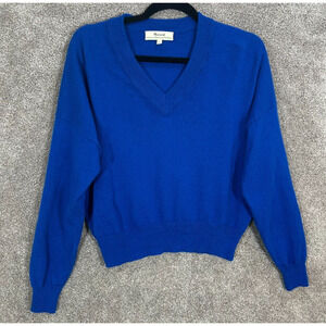 Madewell Blue V-Neck Sweater